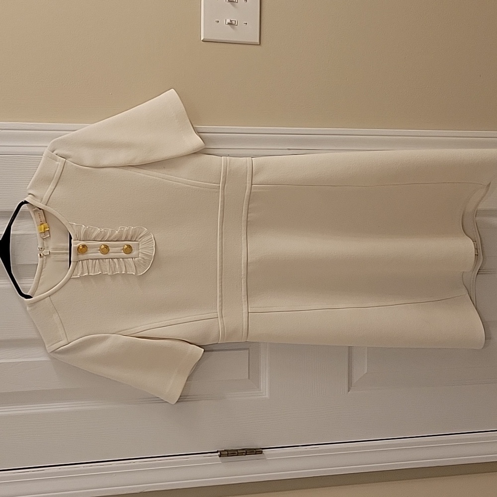 Tory Burch Cream Dress with Gold Accents